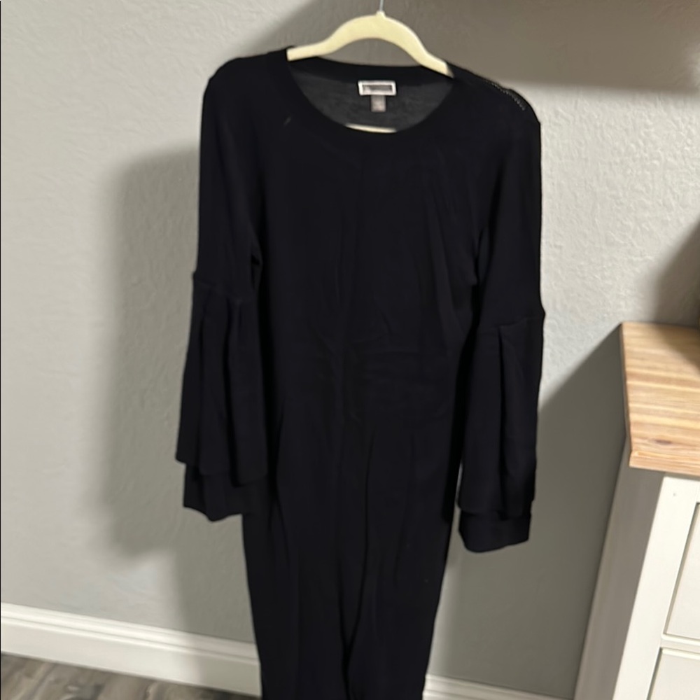 Wilfred dark Blue Sheath Dress with Bishop Sleeves